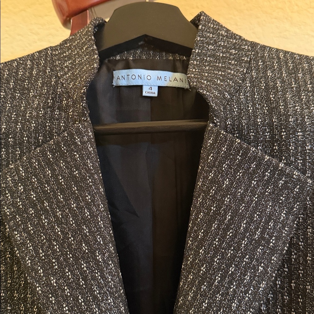 ANTONIO MELANI Black and Silver Lined Garment